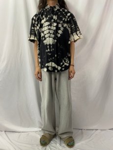 画像2: 90's VISION STREET WEAR USA製 タイダイ染め コットンシャツ M (2)