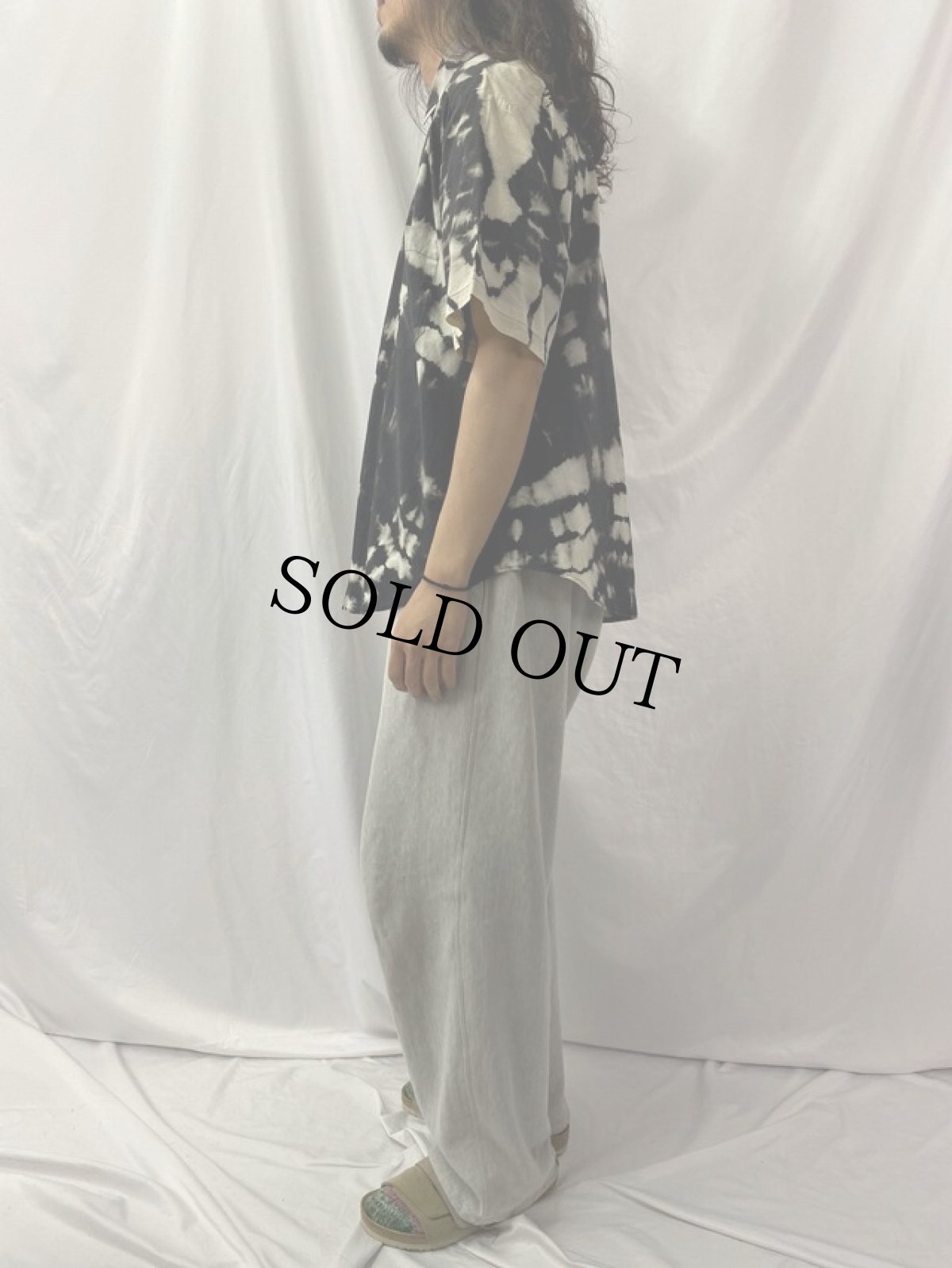 画像3: 90's VISION STREET WEAR USA製 タイダイ染め コットンシャツ M (3)