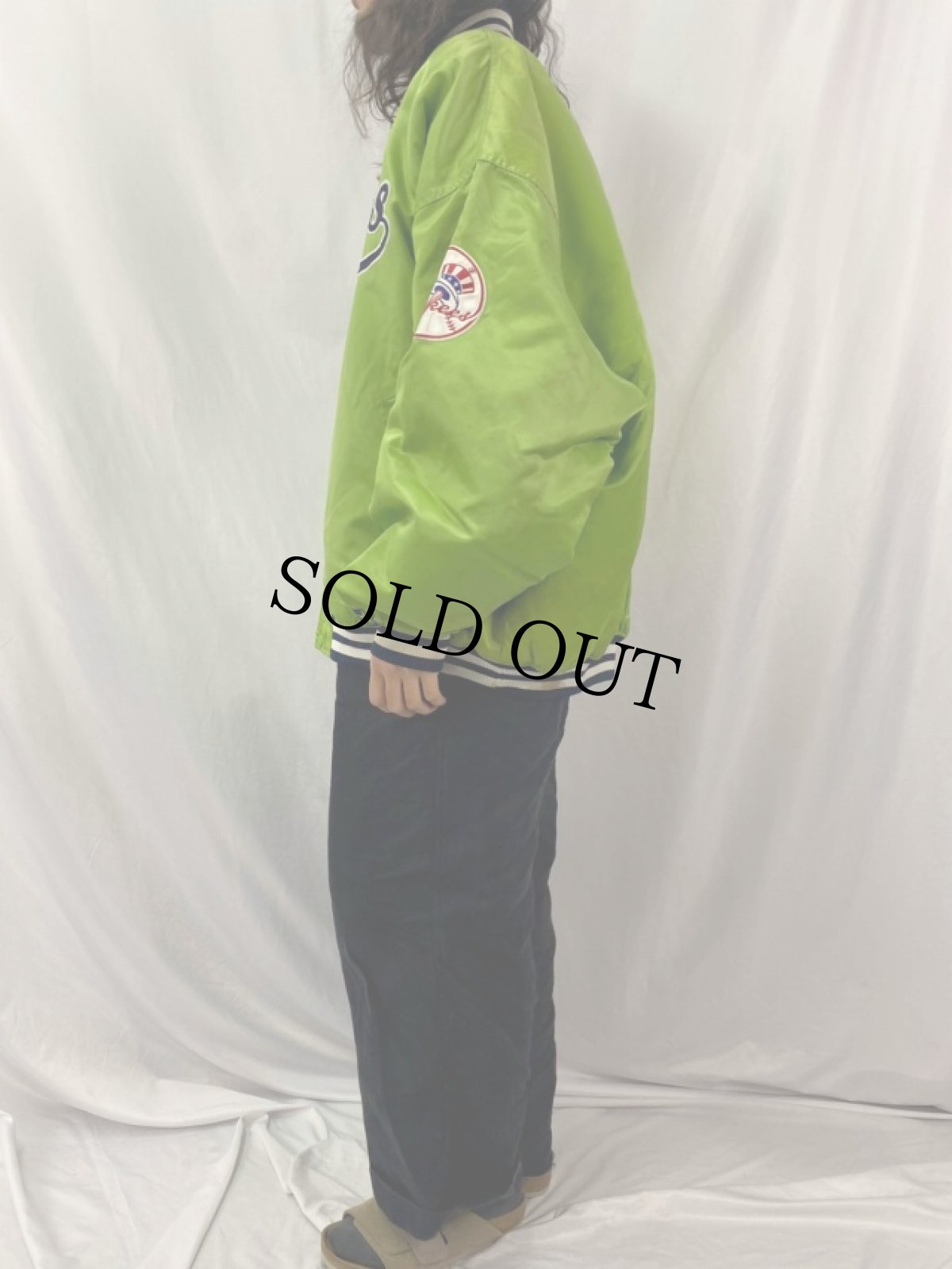 画像3: 90's STARTER "New York Yankees" ナイロンベースボールジャケット (3)