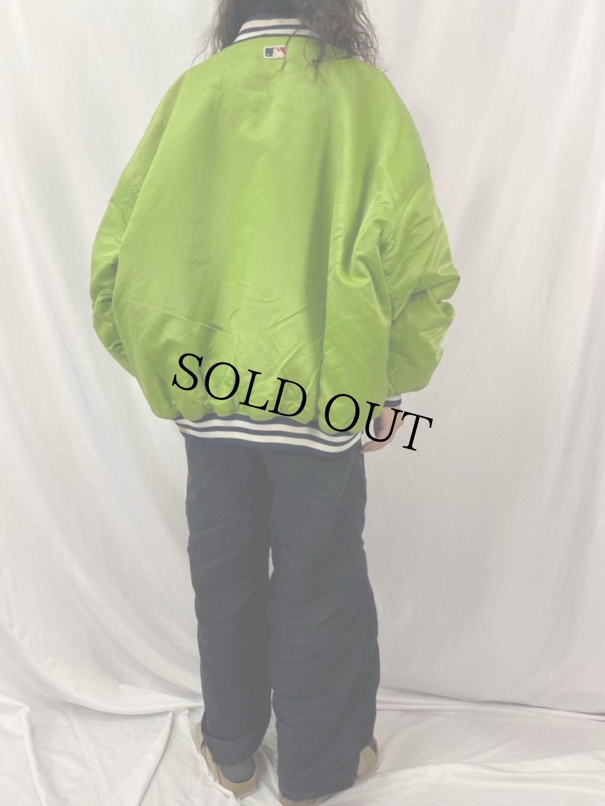 画像4: 90's STARTER "New York Yankees" ナイロンベースボールジャケット (4)