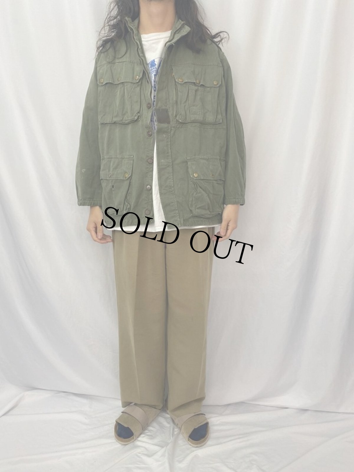 画像2: 60's フランス軍 HBT パラシュートジャケット 2ndTYPE (2)