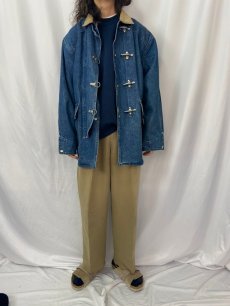 画像2: 90's POLO Ralph Lauren USA製 デニムファイヤーマンジャケット XL (2)