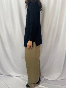 画像3: 40〜50's ショールカラー ウールニットカーディガン BLACK (3)