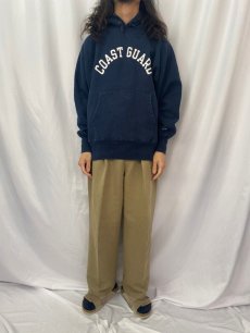 画像2: 90's Champion REVERSE WEAVE USA製 "COAST GUARD" スウェットフーディー L (2)