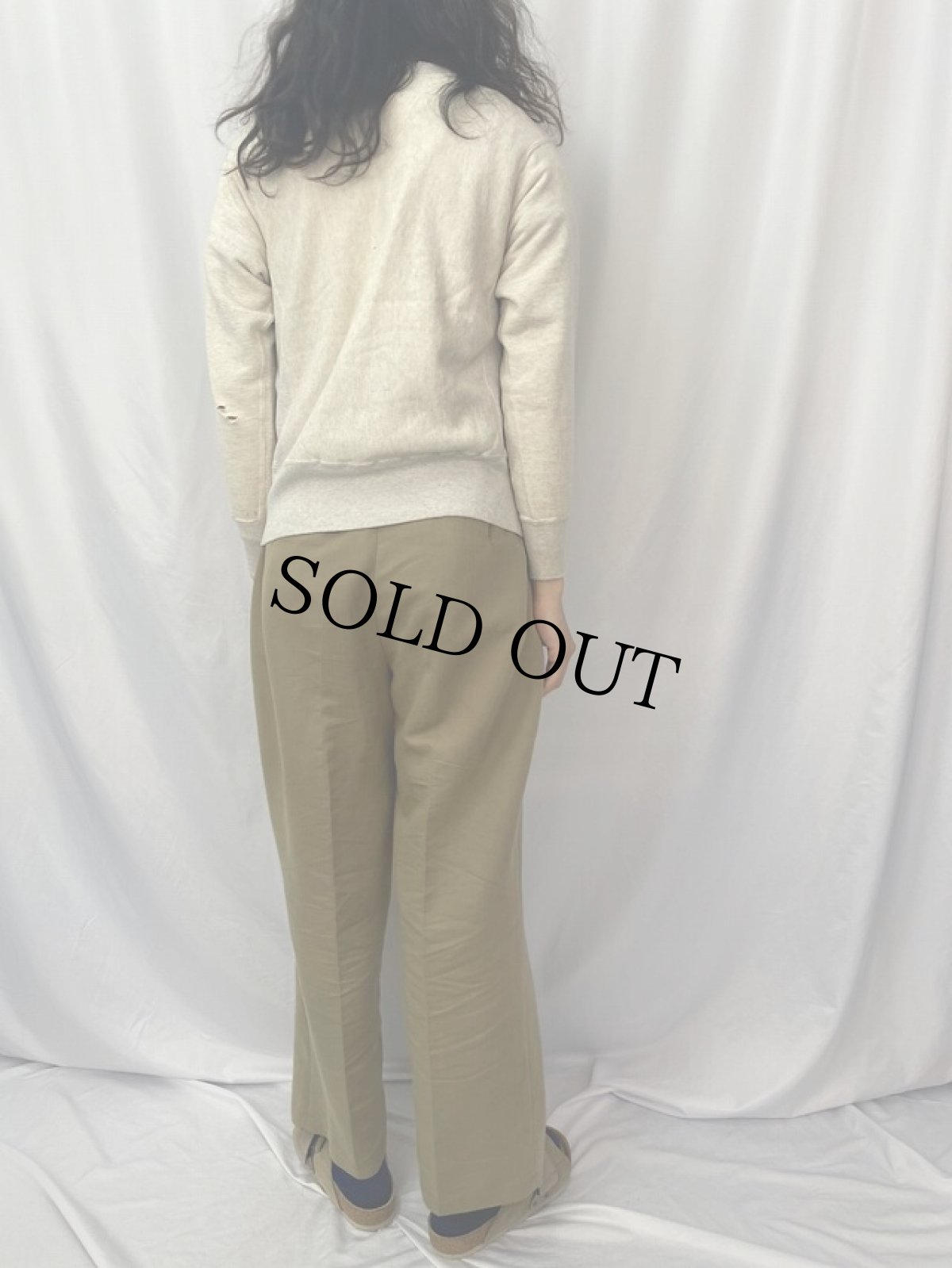 画像4: 50's Champion タタキタグ USA製 "OHIO STATE ATHLETIC DEPT" 染み込みプリント 2トーンスウェット S (4)