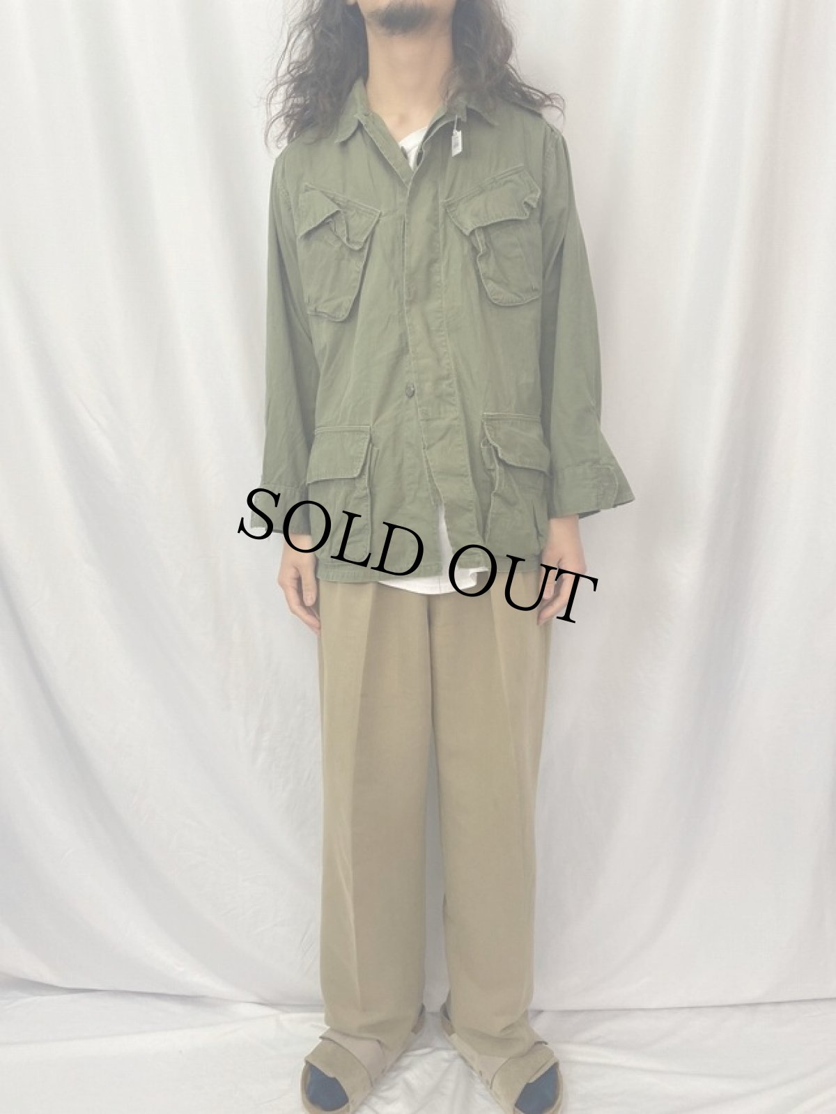 画像2: 60's U.S.ARMY ジャングルファティーグジャケット 2nd SMALL REGULAR (2)