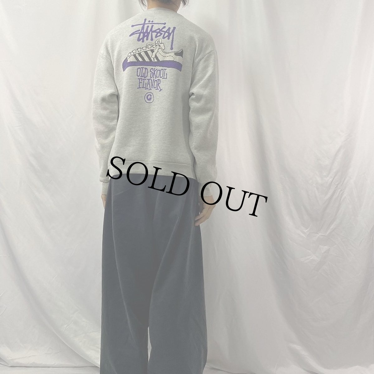 画像4: 90's STUSSY ブート "OLD SKOOL FLAVOR" プリントスウェット (4)