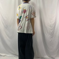 画像4: 90's Disney USA製 フィグメント キャラクターマルチプリント リンガーTシャツ  XLG (4)