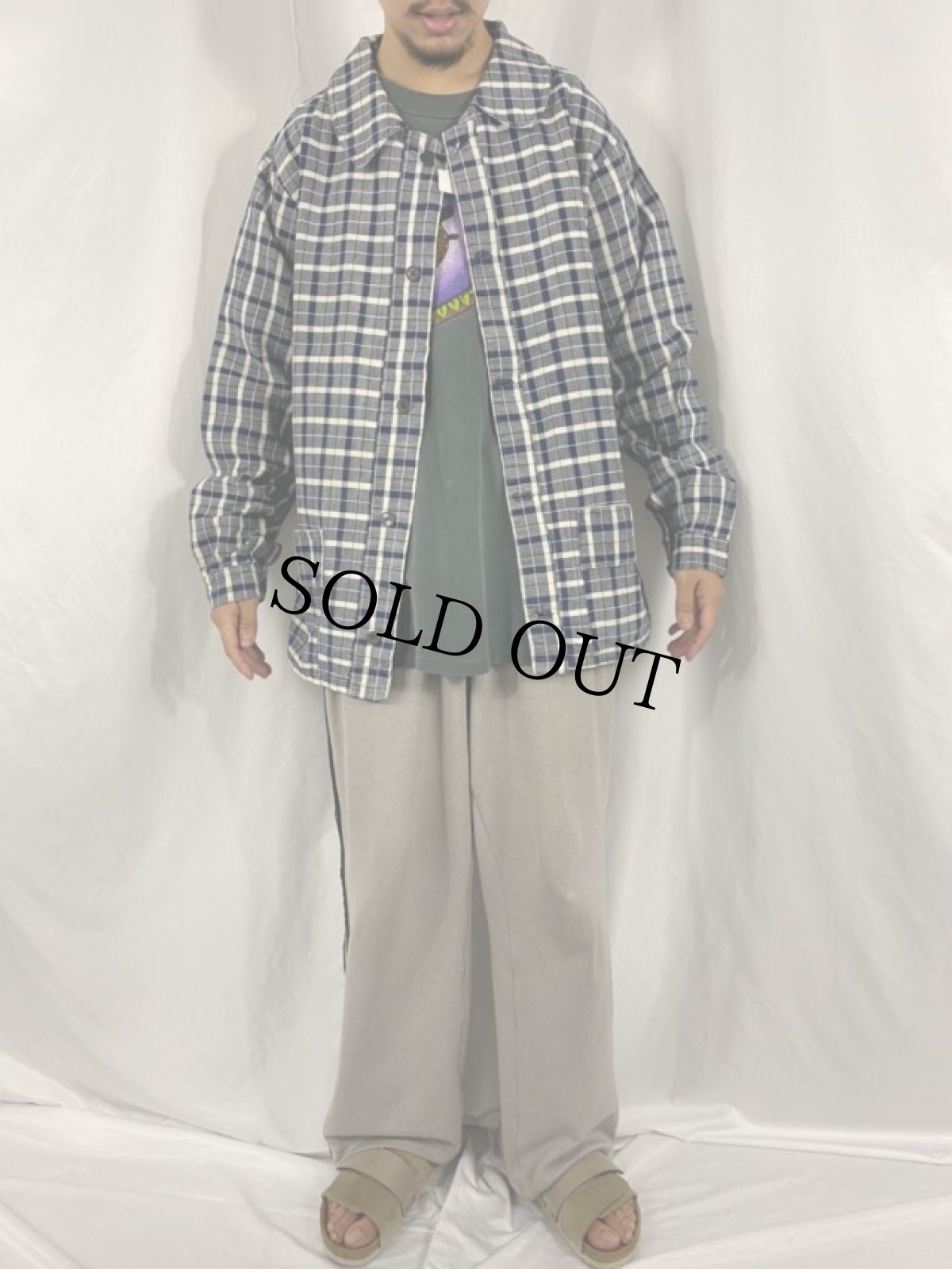 画像2: 40's French Work "Palaka type" Check Coverall (2)