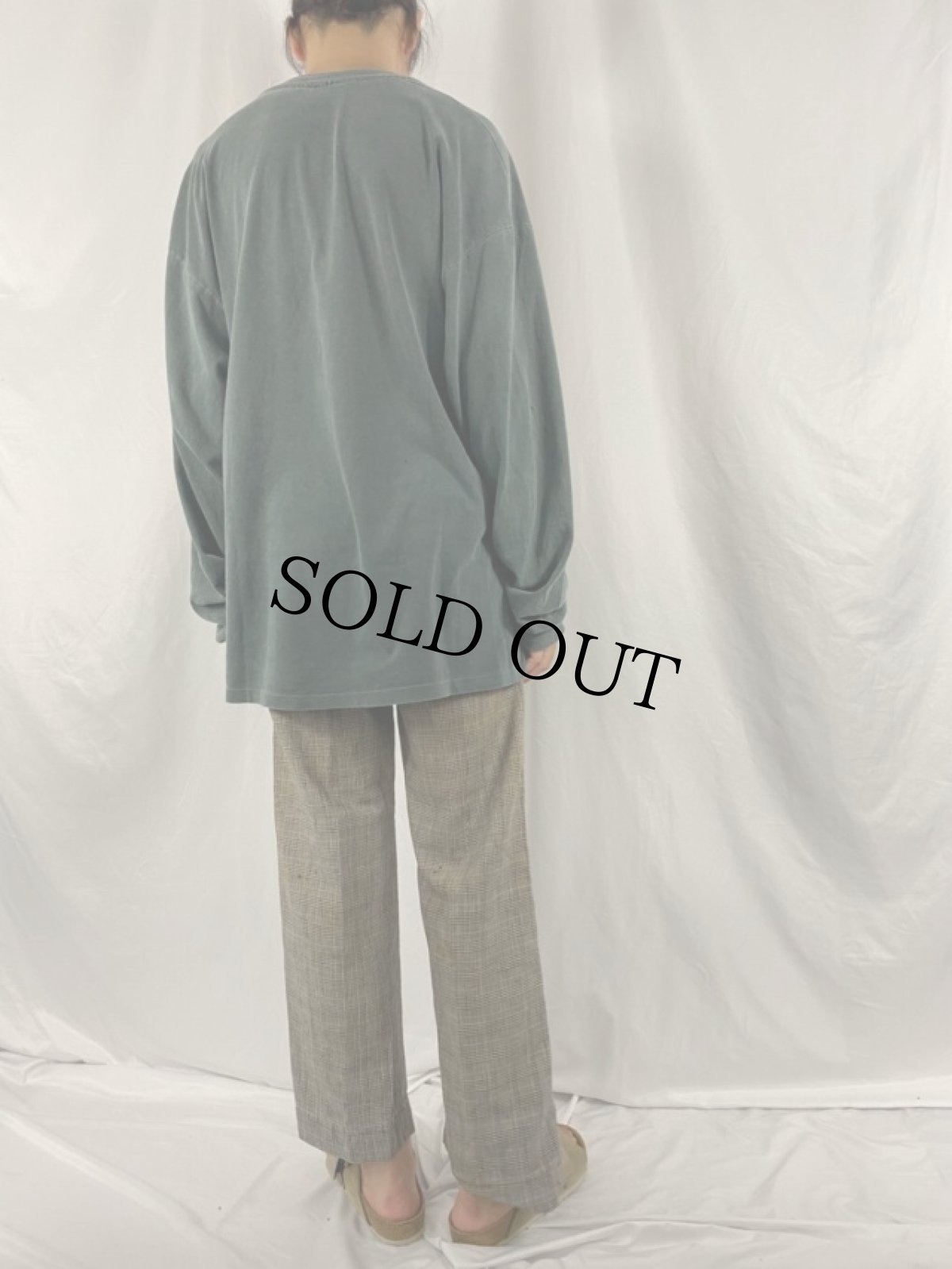 画像4: 30's グレンチェック柄 コットンスラックス W28 (4)