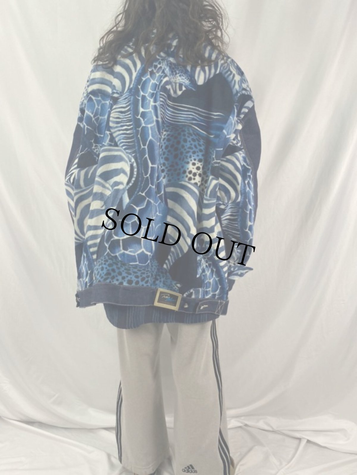 画像5: RAW BLUE RUGGED アニマル柄 切り替え デニムジャケット 6XL (5)