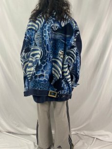 画像5: RAW BLUE RUGGED アニマル柄 切り替え デニムジャケット 6XL (5)