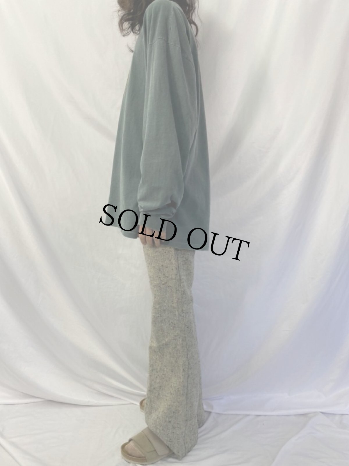 画像3: 70's ネップ デザインフレアスラックス W35 (3)