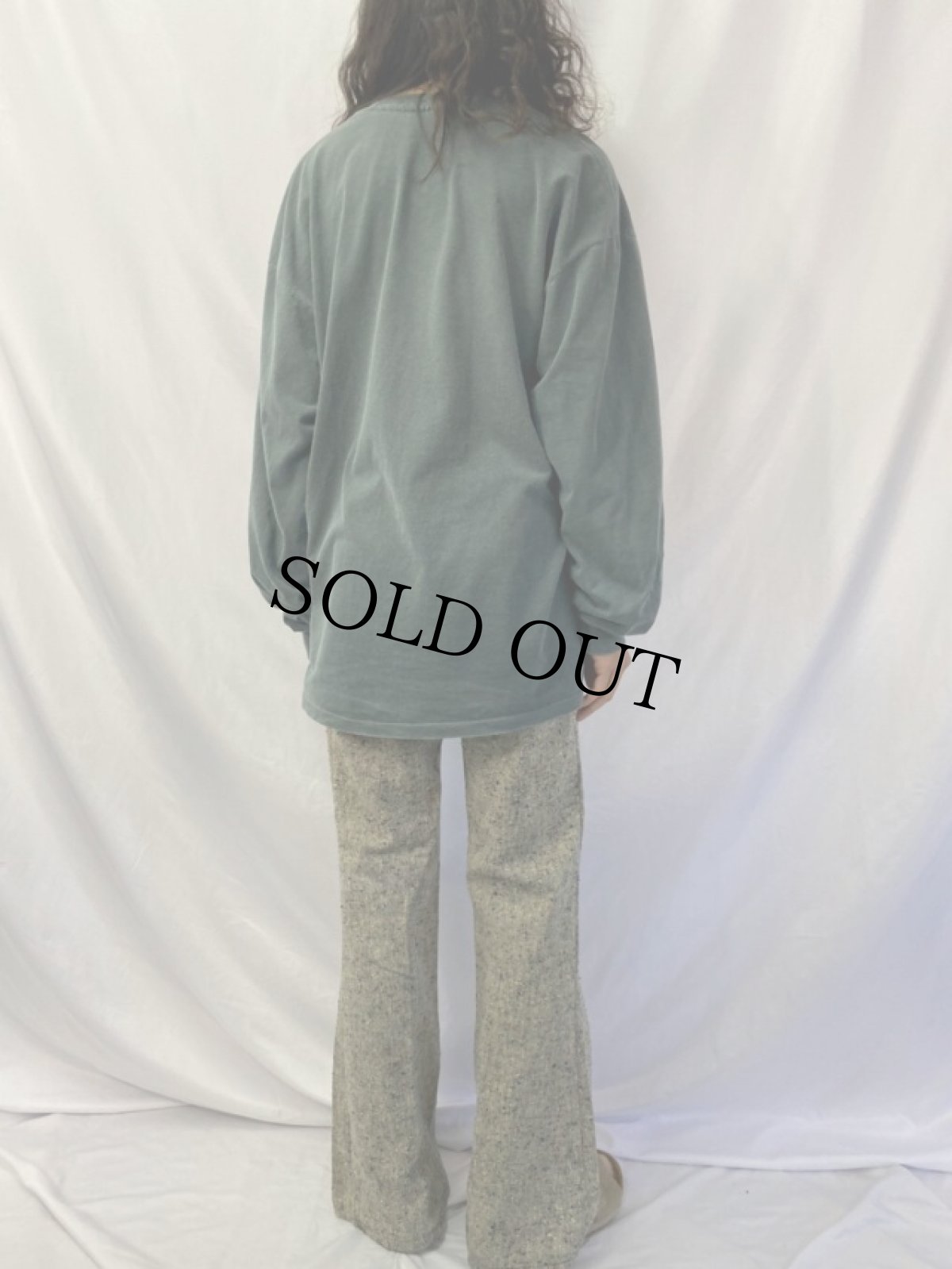 画像4: 70's ネップ デザインフレアスラックス W35 (4)