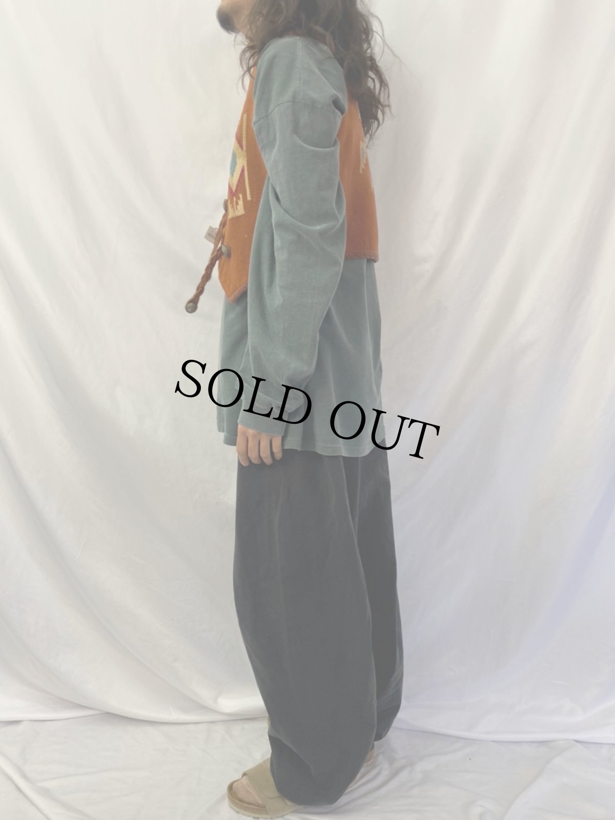 画像3: レザー切り替え チマヨベスト (3)