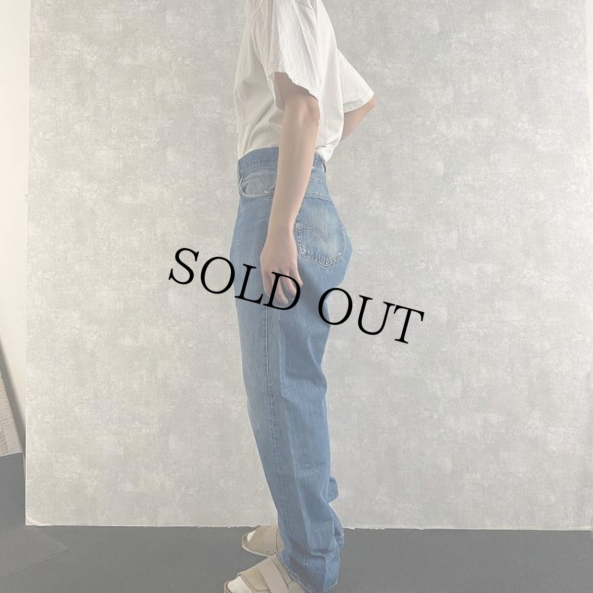 画像3: 70's LEVI'S 505 BIGE デニムパンツ W42 (3)