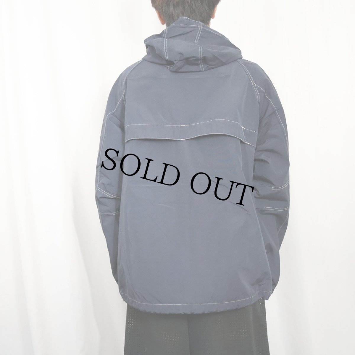 画像3: GAP 60/40クロス サイドライン ジップパーカー NAVY L (3)