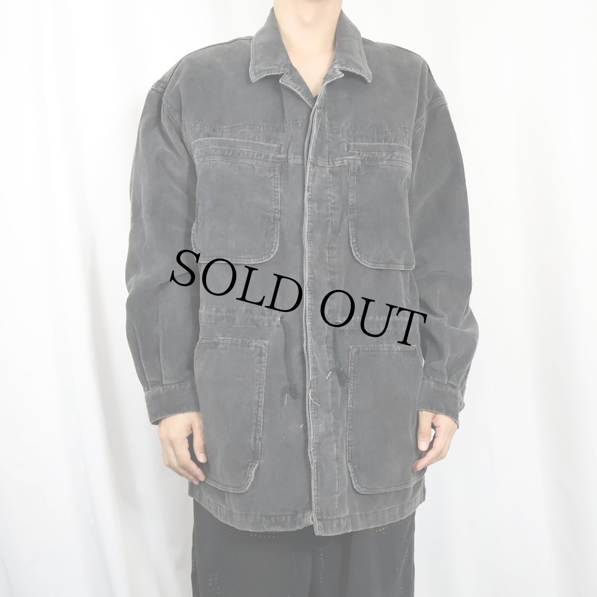 画像2: 80〜90's Yves Saint-Laurent コーデュロイカバーオール BLACK M (2)