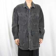 画像2: 80〜90's Yves Saint-Laurent コーデュロイカバーオール BLACK M (2)