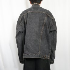 画像3: Levi's 70507-4878 先染め ブラックデニムジャケット XXL (3)