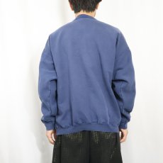 画像3: 90's "FM88 KDHX" 考える人 パロディプリント ラジオスウェット NAVY XL (3)