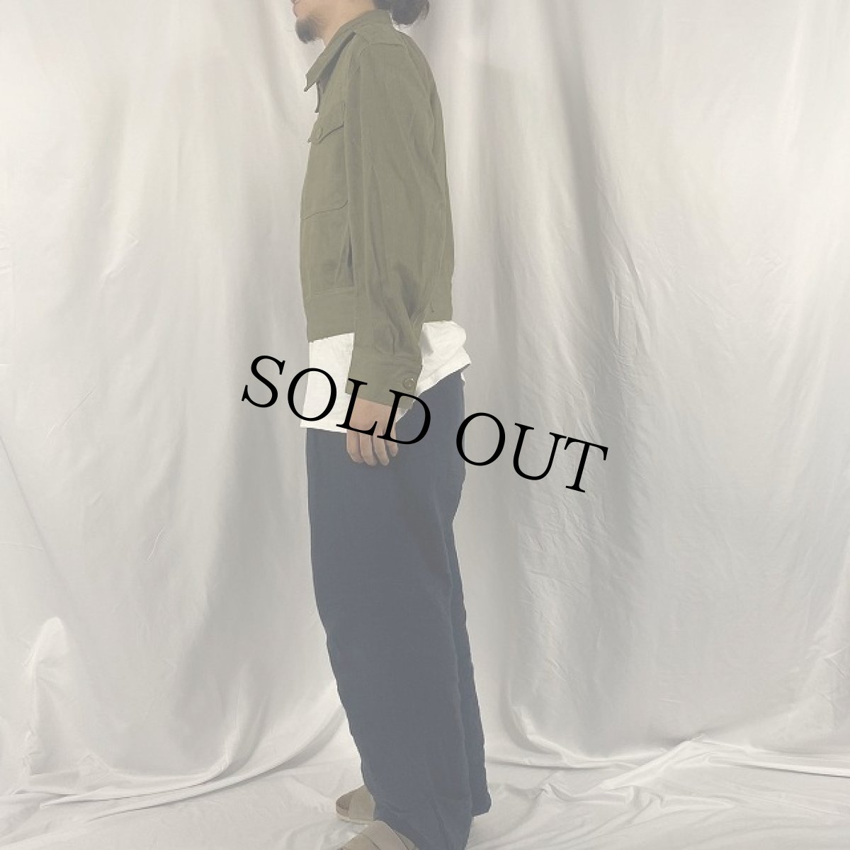 画像3: 50's  BRITISH ARMY グリーンデニム BATTLEDRESS JACKET 6 (3)