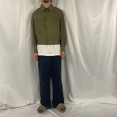 画像2: 50's  BRITISH ARMY グリーンデニム BATTLEDRESS JACKET 6 (2)