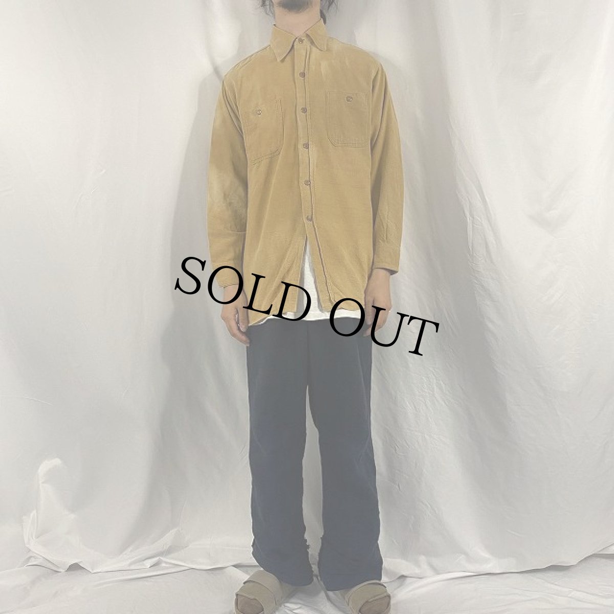 画像2: 40's MONTGOMERY WARD 無地ライトネルシャツ (2)