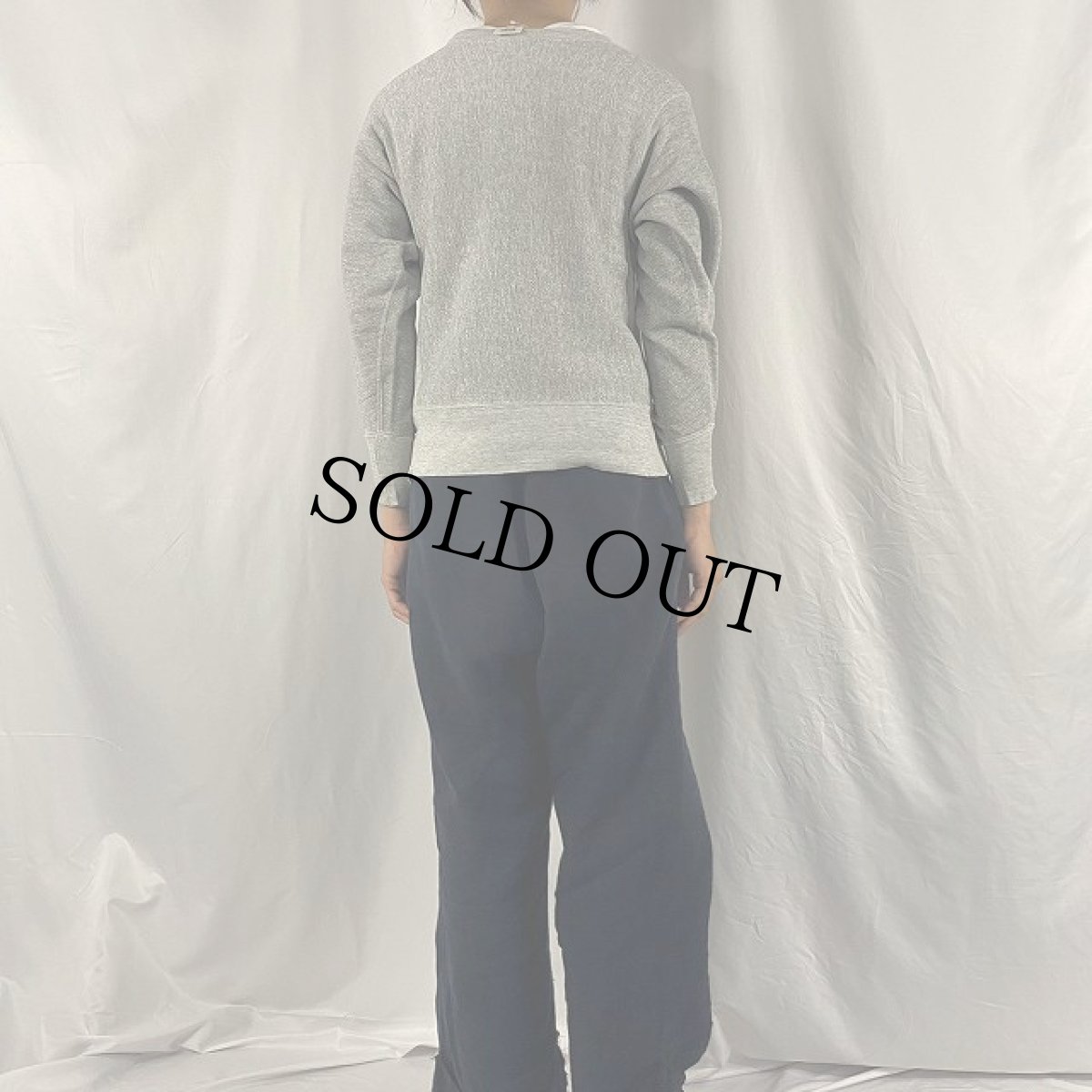 画像4: 70〜80's Champion REVERSE WEAVE USA製 単色タグ "USMA" 前V 染み込みプリント S (4)