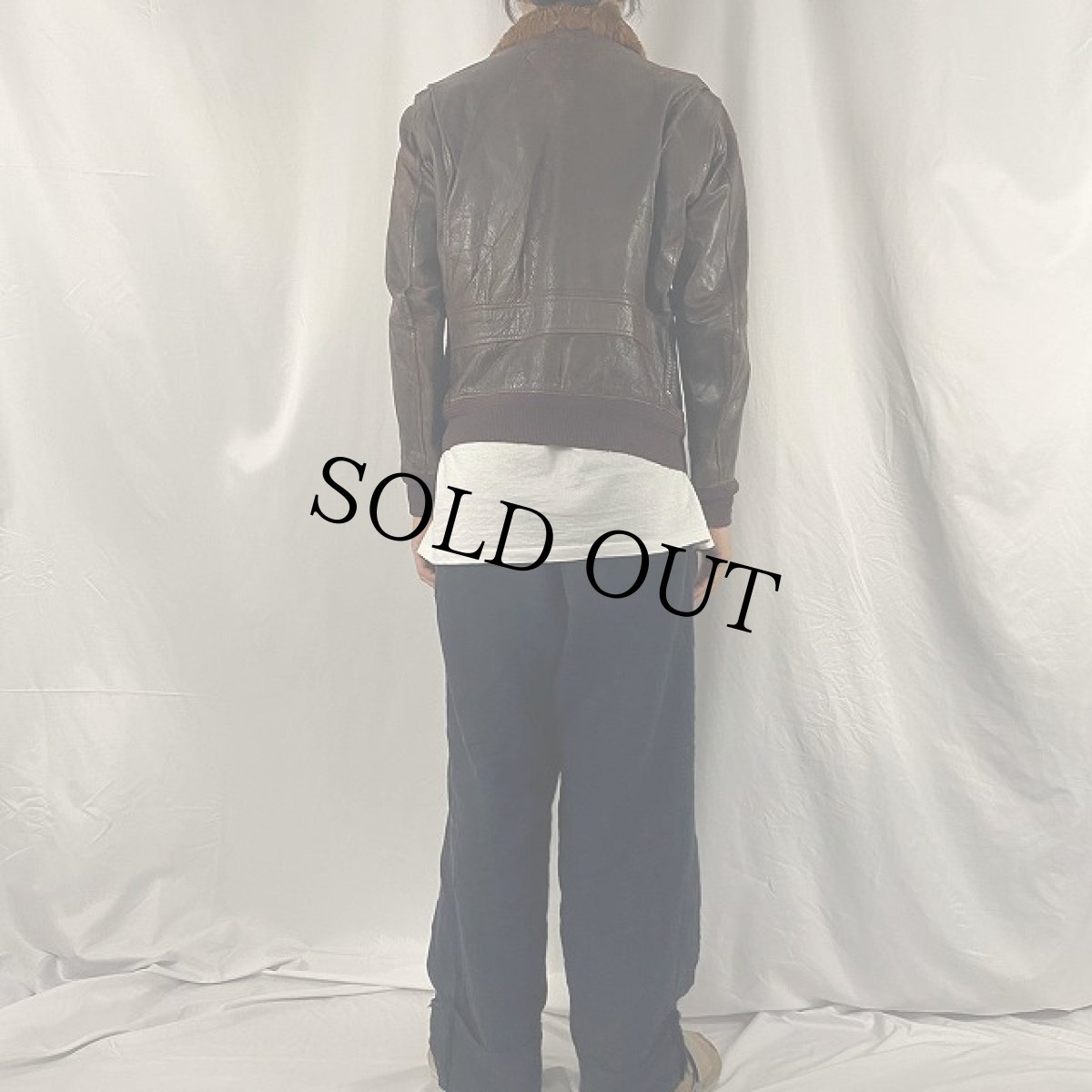 画像4: 40's U.S.NAVY AN-J-3A  Monarch レザーフライトジャケット 36-R (4)