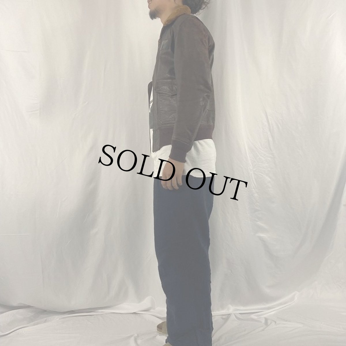 画像3: 40's U.S.NAVY AN-J-3A  Monarch レザーフライトジャケット 36-R (3)