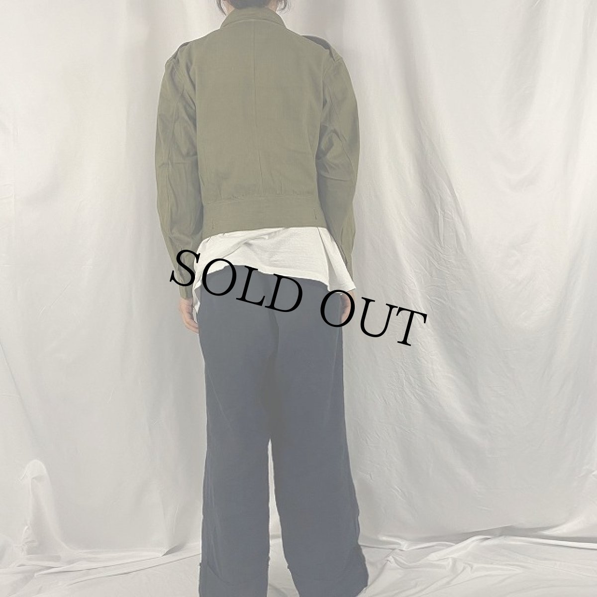 画像4: 50's  BRITISH ARMY グリーンデニム BATTLEDRESS JACKET 6 (4)