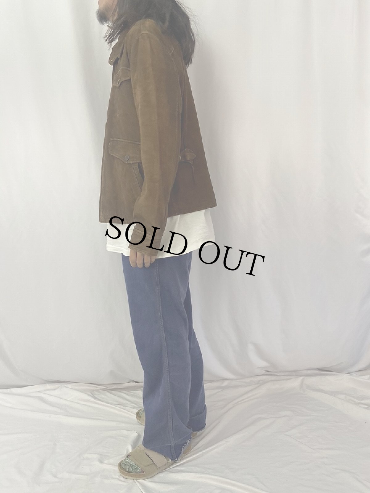 画像3: POLO Ralph Lauren スウェードレザー スポーツジャケット M (3)