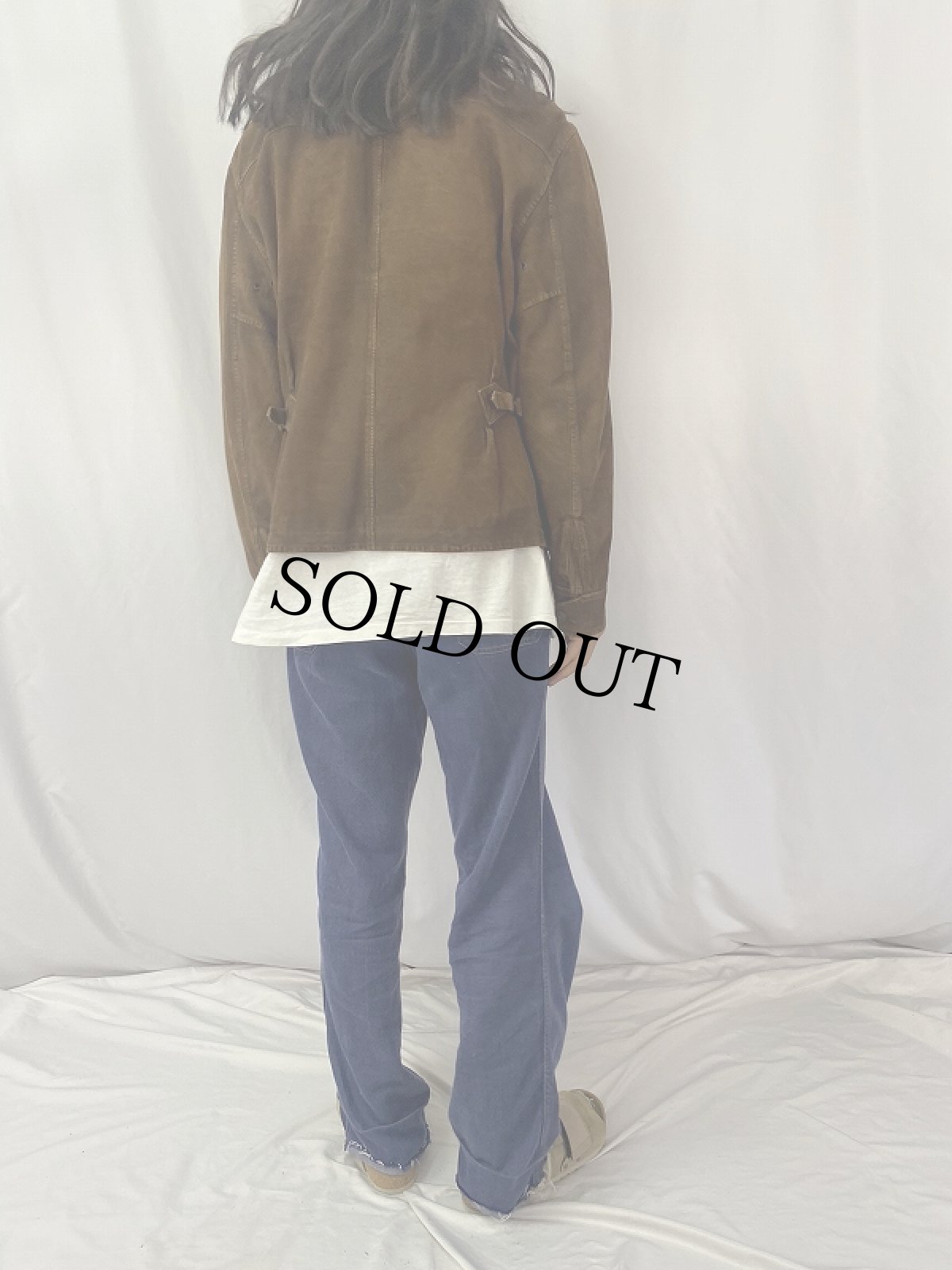 画像4: POLO Ralph Lauren スウェードレザー スポーツジャケット M (4)