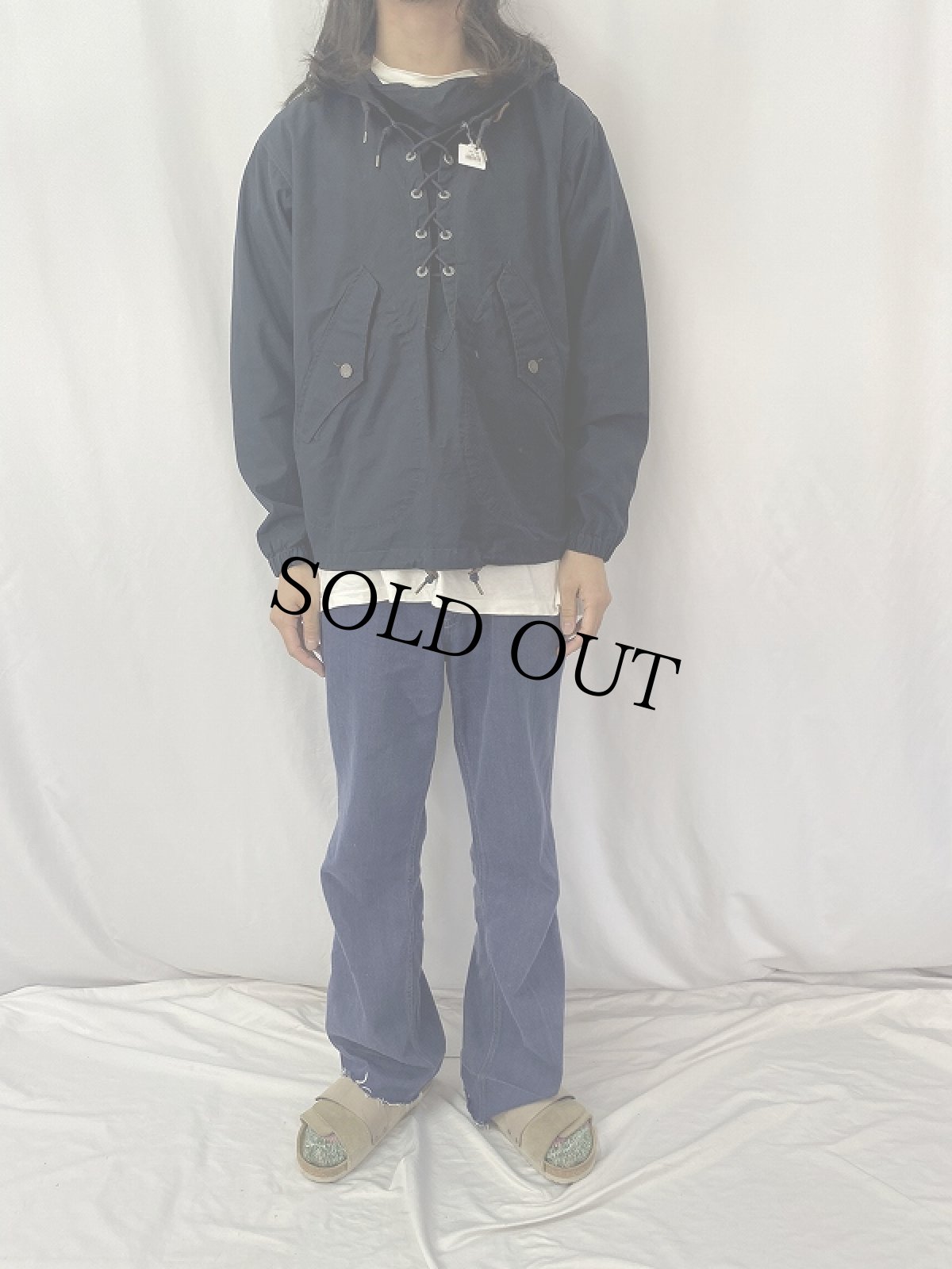 画像2: Ralph Lauren RRL "USN VENTILE TYPE" コットンプルオーバーパーカー S (2)