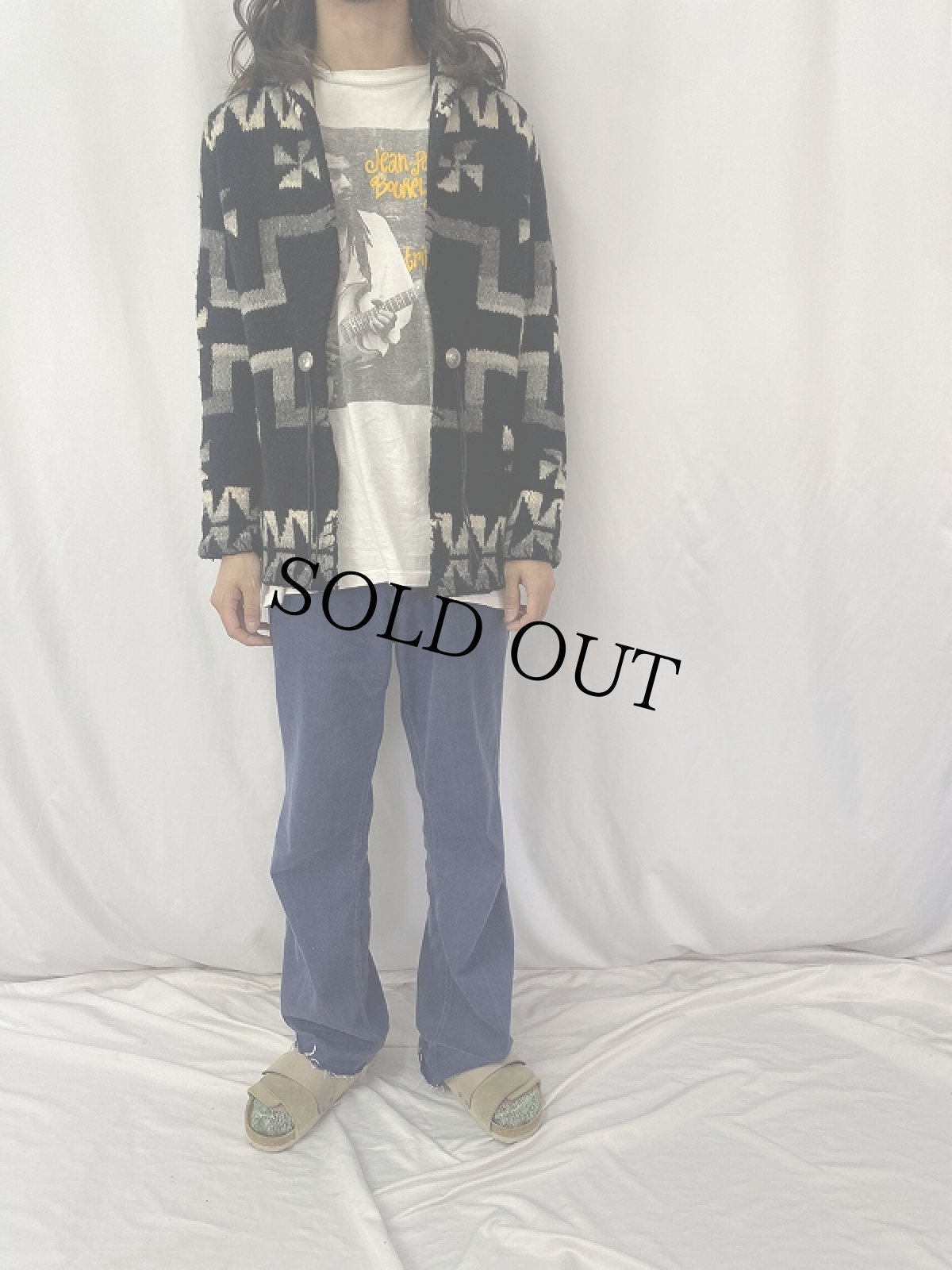 画像2: LAUREN Ralph Lauren 卍 ウールニット ショールカラーガウン BLACK S (2)