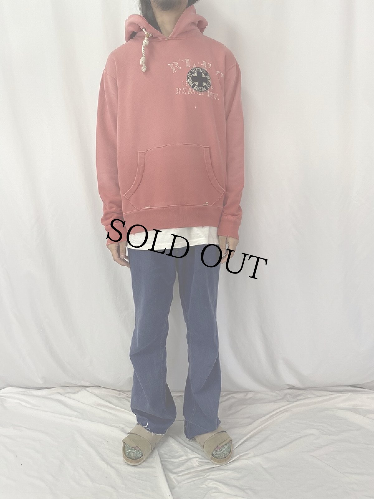 画像3: POLO Ralph Lauren パッチ付き スウェットフーディー L (3)