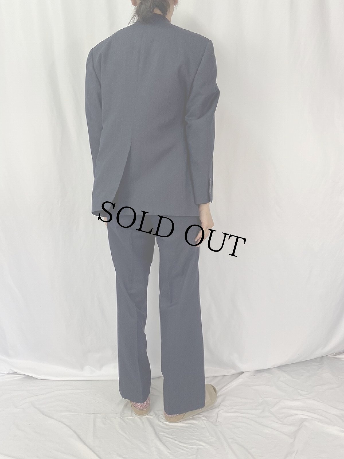 画像4: 〜90's Christian Dior ストライプ柄 テーラードジャケット/スラックス SETUP NAVY (4)