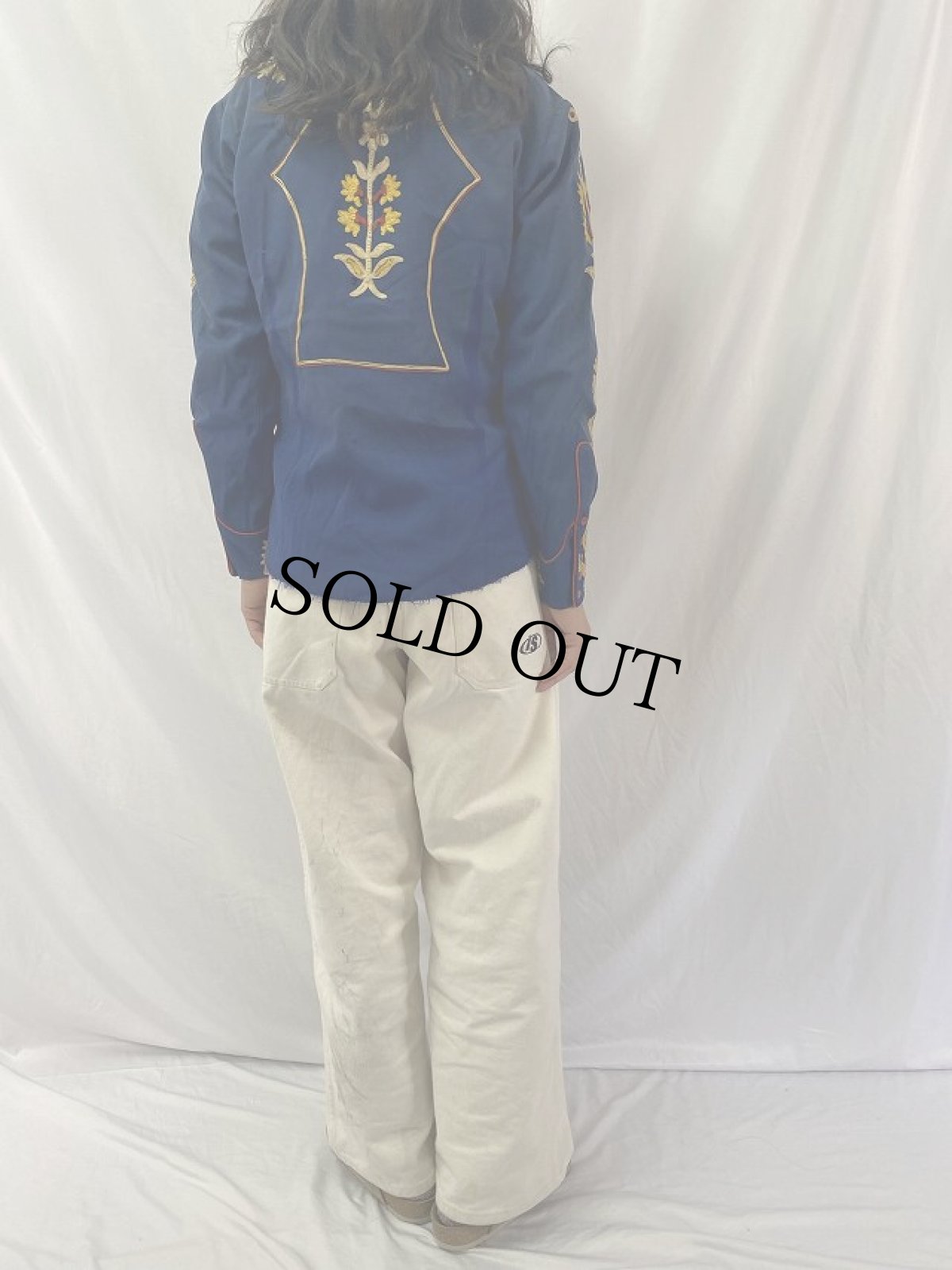 画像5: 40〜50's 刺繍柄 ギャバジン ウエスタンシャツ (5)