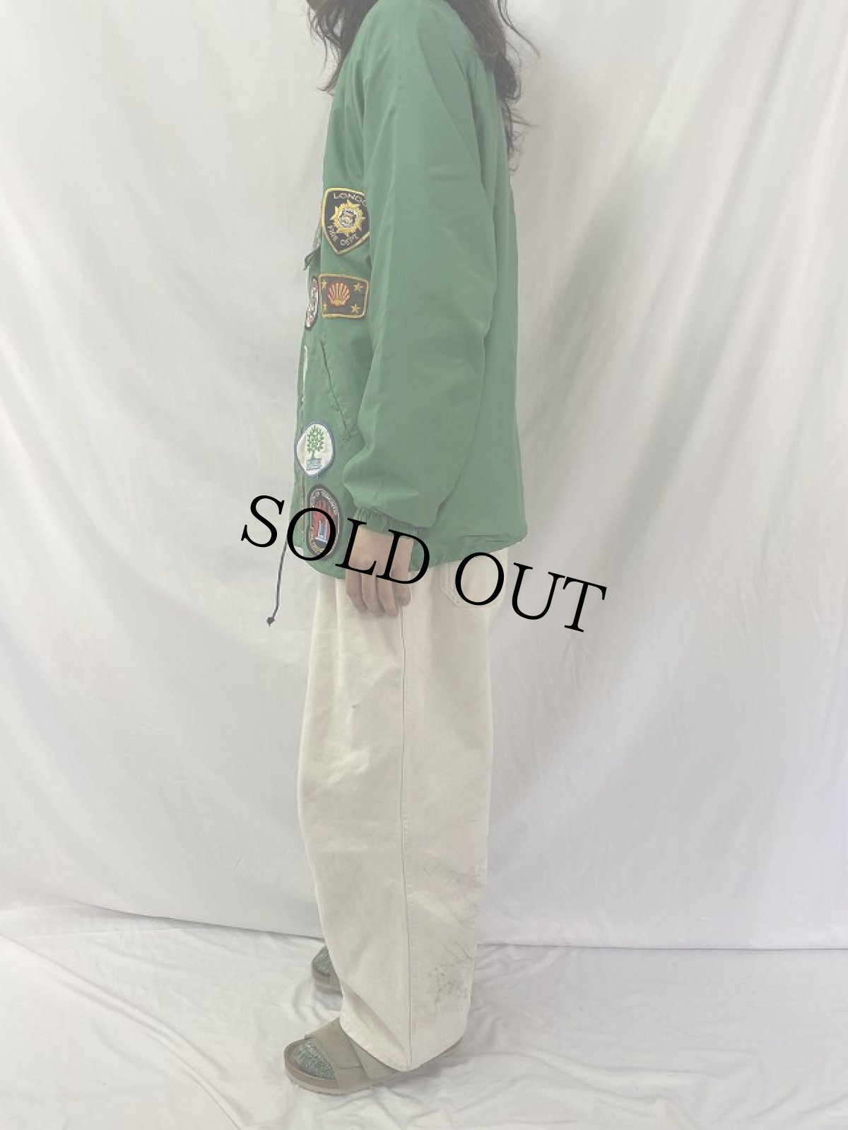 画像4: 70's ワッペン付き ナイロンコーチジャケット (4)