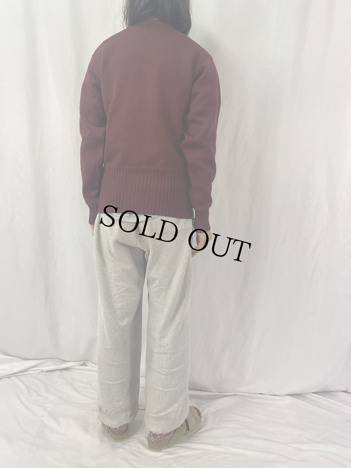 画像4: 50's DKM Vネック レタードニットセーター (4)