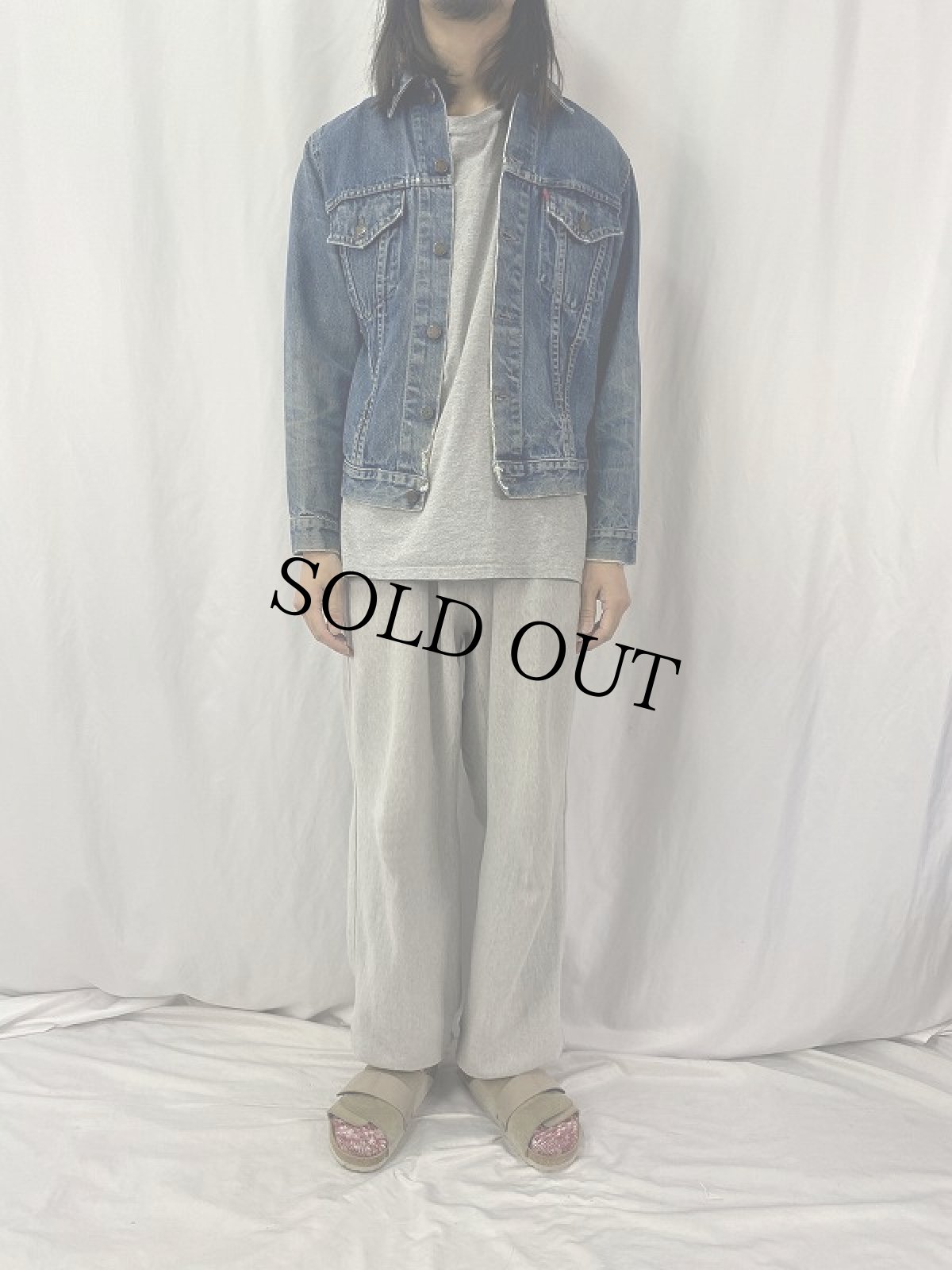 画像2: 70's Levi's 70505 イエローステッチ デニムジャケット (2)