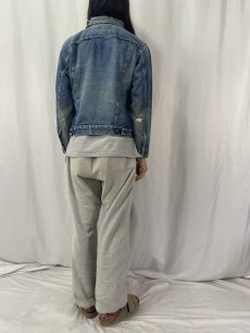 画像4: 70's Levi's 70505 イエローステッチ デニムジャケット (4)