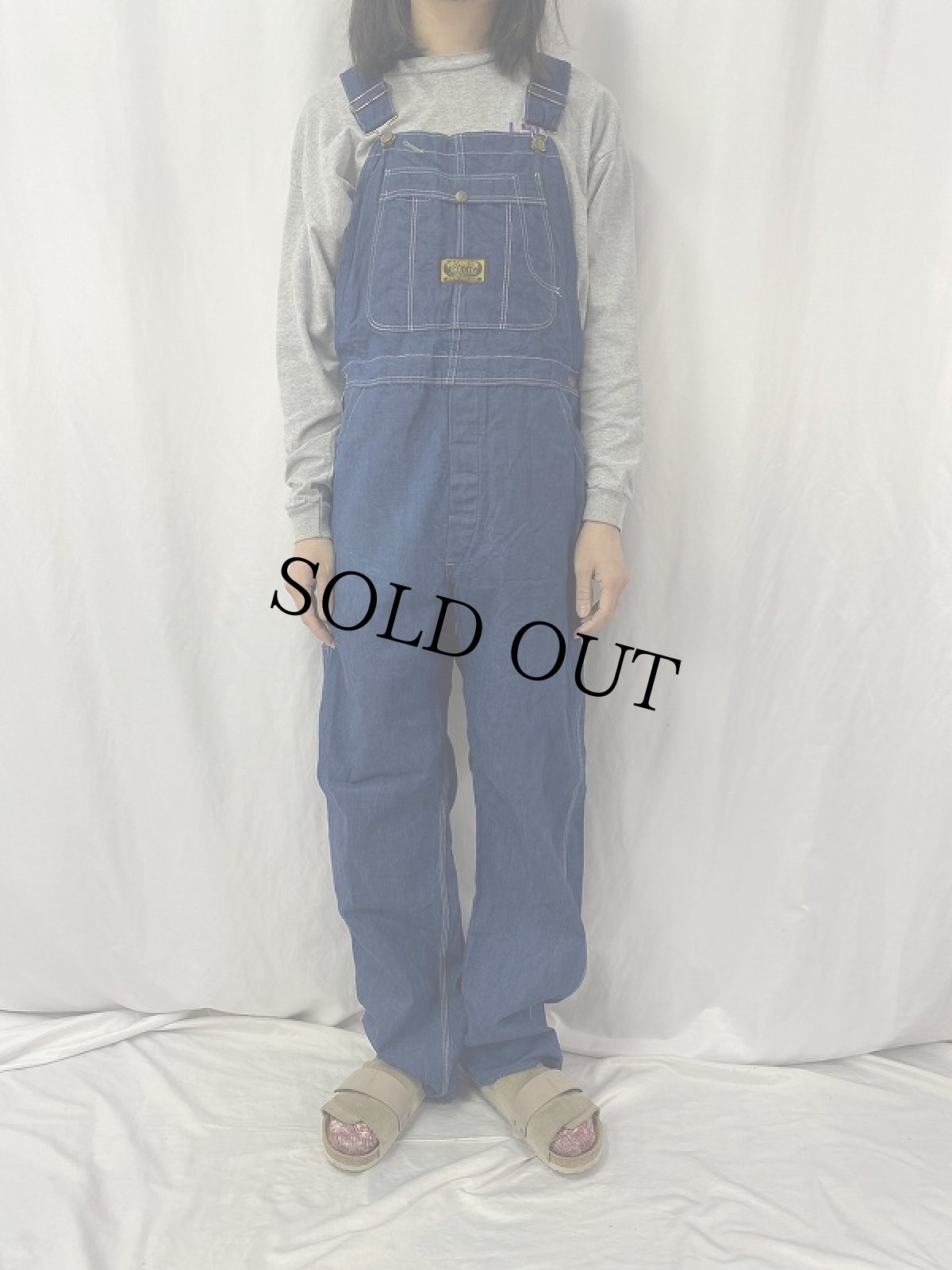 画像2: 60's WASHINGTON DEE CEE ローバック デニムオーバーオール (2)