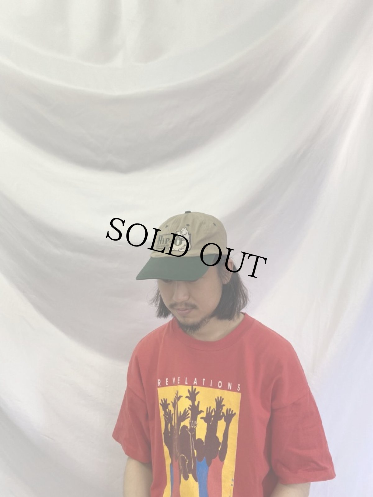 画像2: Hip-O RECORDS レコードレーベルロゴ刺繍 ツートーンコットンキャップ (2)