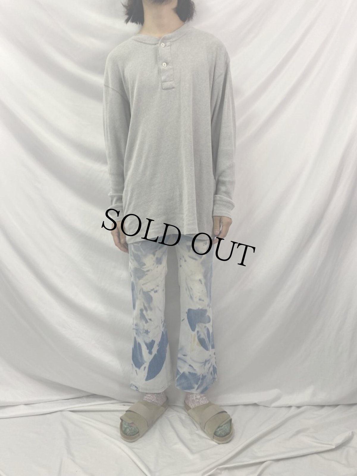 画像2: 80〜90's EURO Levi's 517 FRANCE製 "Cloudy Dye" ブリーチデニムパンツ W30 (2)