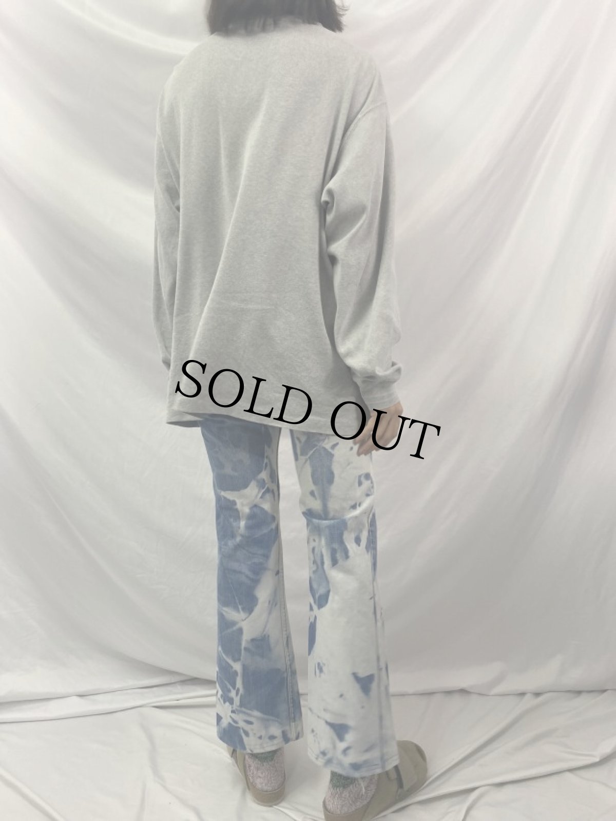 画像4: 80〜90's EURO Levi's 517 FRANCE製 "Cloudy Dye" ブリーチデニムパンツ W30 (4)