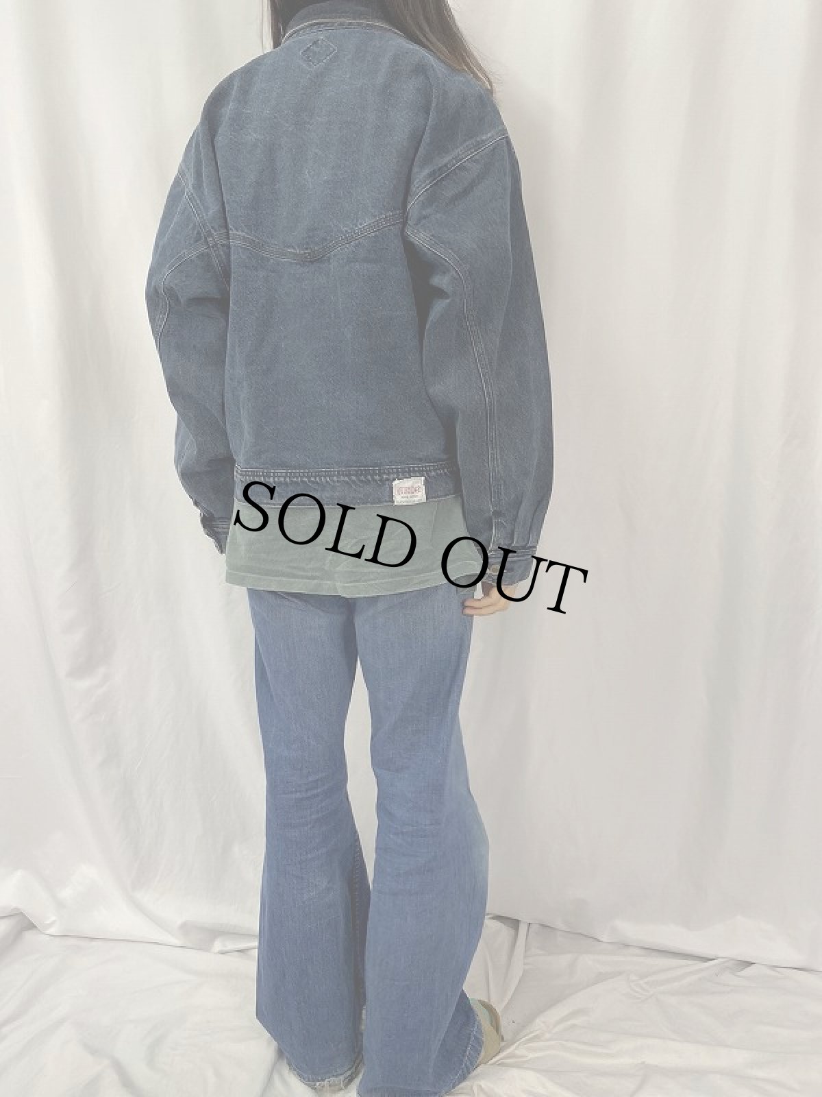 画像4: 90's QUIKSILVER "QSD" デザインデニムジャケット L (4)