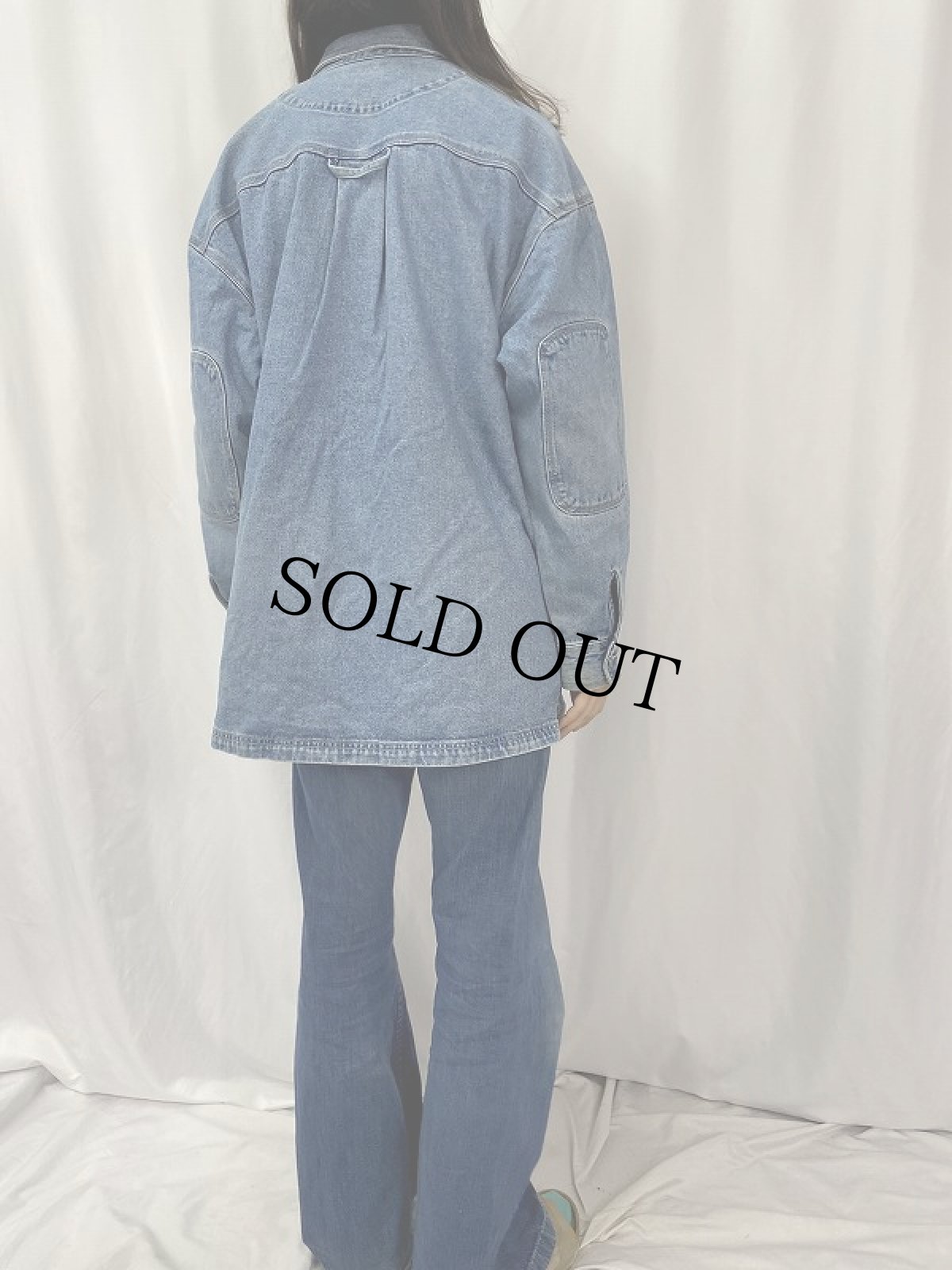 画像4: 90's MACGEAR デニムジップジャケット L (4)