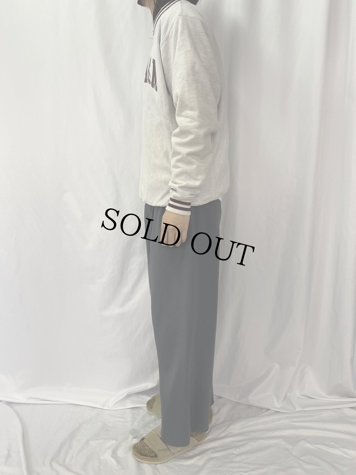 画像3: Champion REVERSE WEAVE "TEXAS A&M" ボーダーリブスウェット L (3)